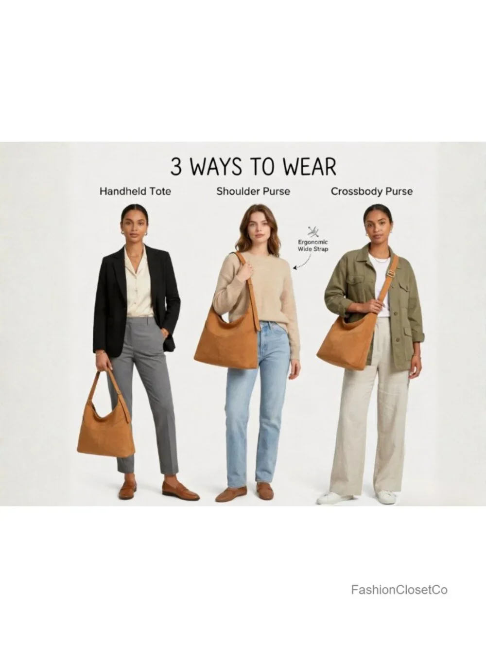 Large Slouchy Vegan Leather Hobo Bag with Adjustable Crossbody Strap, Spacious